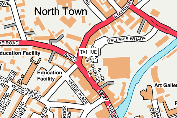 TA1 1UE map - OS OpenMap – Local (Ordnance Survey)