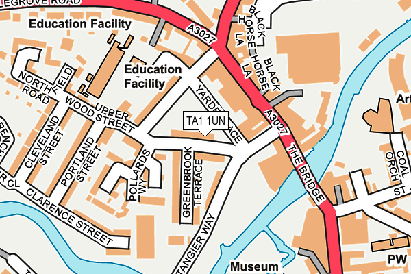 TA1 1UN map - OS OpenMap – Local (Ordnance Survey)