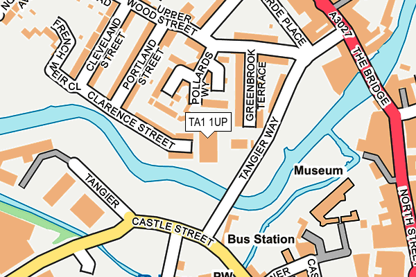 TA1 1UP map - OS OpenMap – Local (Ordnance Survey)