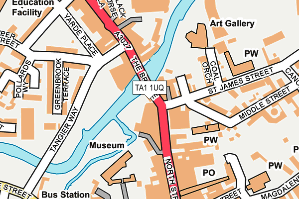 TA1 1UQ map - OS OpenMap – Local (Ordnance Survey)