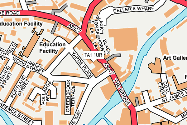 TA1 1UR map - OS OpenMap – Local (Ordnance Survey)