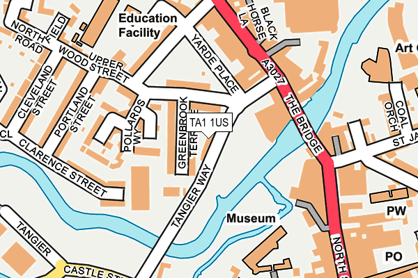 TA1 1US map - OS OpenMap – Local (Ordnance Survey)