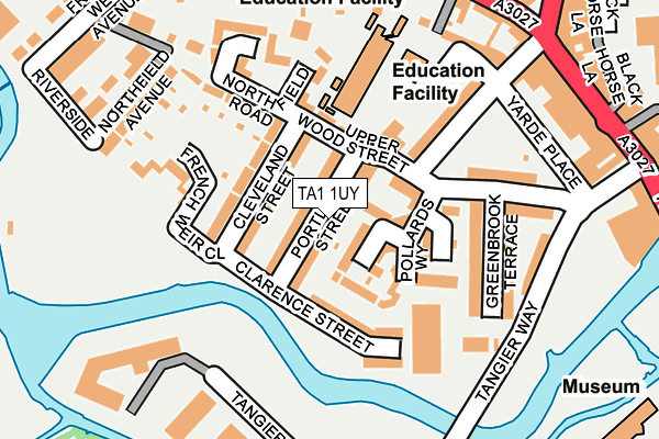 TA1 1UY map - OS OpenMap – Local (Ordnance Survey)