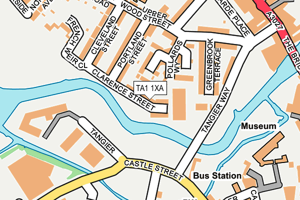 TA1 1XA map - OS OpenMap – Local (Ordnance Survey)