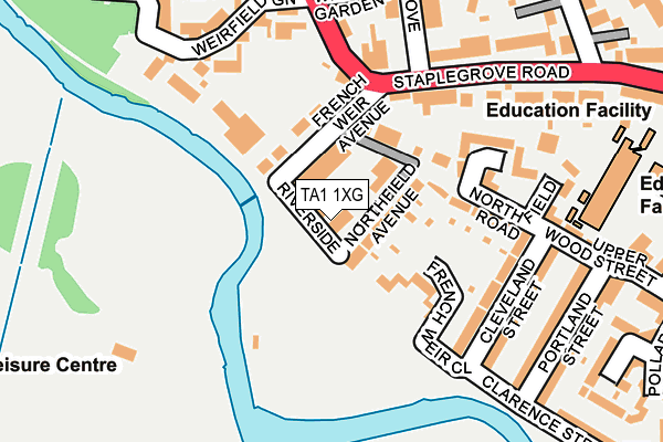 TA1 1XG map - OS OpenMap – Local (Ordnance Survey)