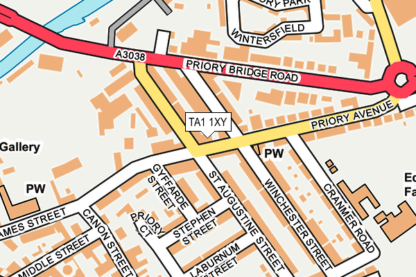 TA1 1XY map - OS OpenMap – Local (Ordnance Survey)