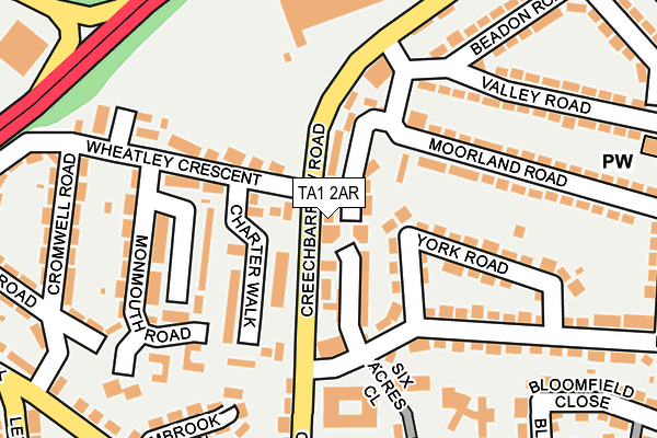 TA1 2AR map - OS OpenMap – Local (Ordnance Survey)