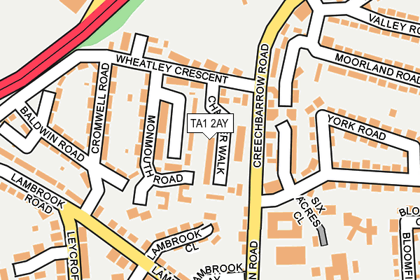 TA1 2AY map - OS OpenMap – Local (Ordnance Survey)