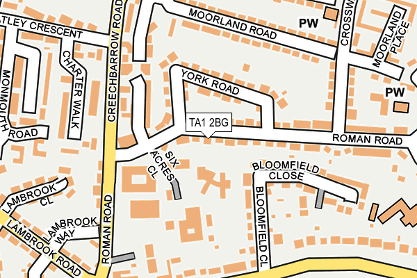 TA1 2BG map - OS OpenMap – Local (Ordnance Survey)