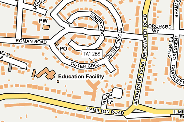 TA1 2BS map - OS OpenMap – Local (Ordnance Survey)