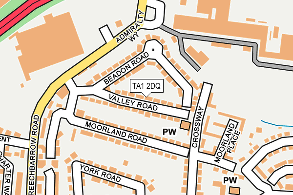 TA1 2DQ map - OS OpenMap – Local (Ordnance Survey)