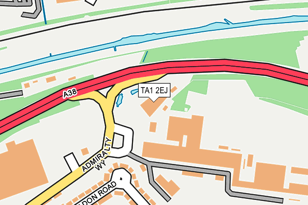 TA1 2EJ map - OS OpenMap – Local (Ordnance Survey)