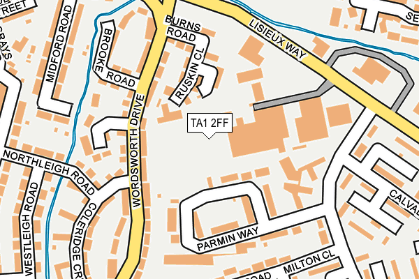 TA1 2FF map - OS OpenMap – Local (Ordnance Survey)