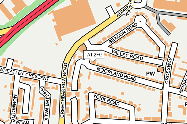 TA1 2FG map - OS OpenMap – Local (Ordnance Survey)