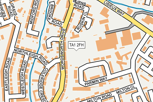 TA1 2FH map - OS OpenMap – Local (Ordnance Survey)