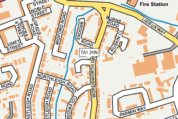 TA1 2HN map - OS OpenMap – Local (Ordnance Survey)