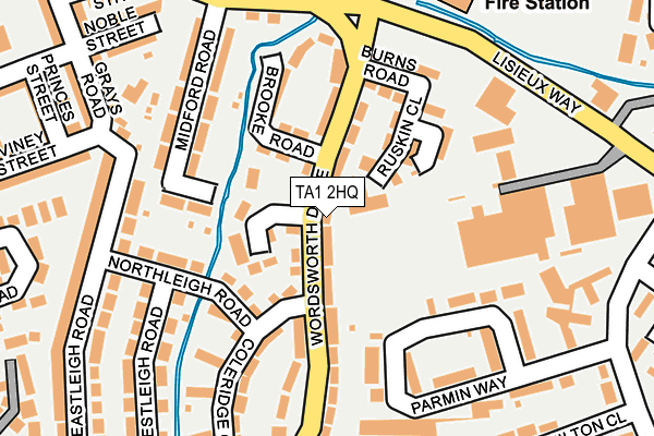 TA1 2HQ map - OS OpenMap – Local (Ordnance Survey)