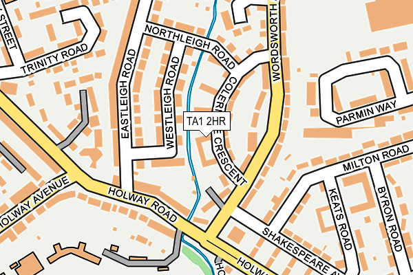 TA1 2HR map - OS OpenMap – Local (Ordnance Survey)