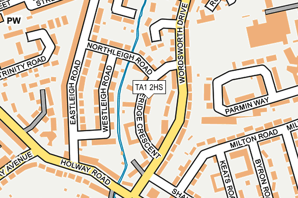 TA1 2HS map - OS OpenMap – Local (Ordnance Survey)
