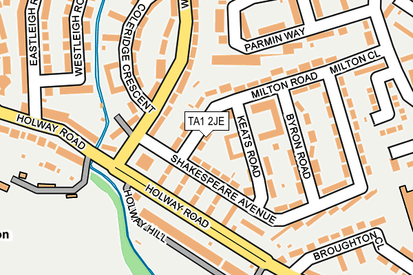 TA1 2JE map - OS OpenMap – Local (Ordnance Survey)