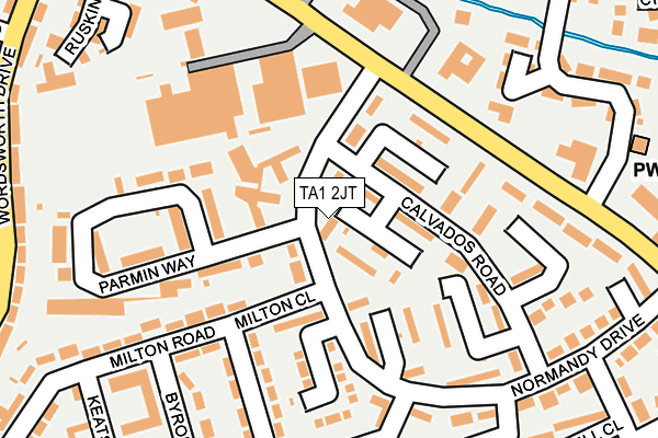 TA1 2JT map - OS OpenMap – Local (Ordnance Survey)