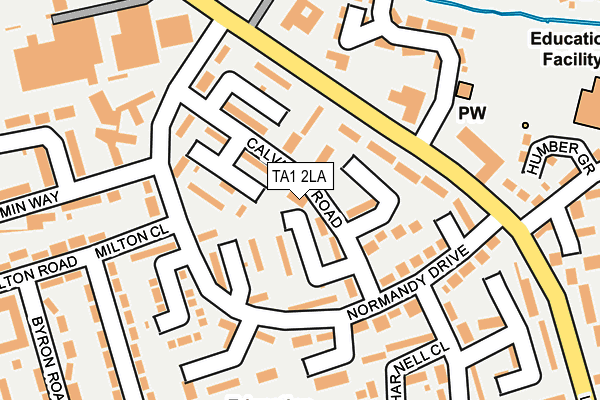 TA1 2LA map - OS OpenMap – Local (Ordnance Survey)