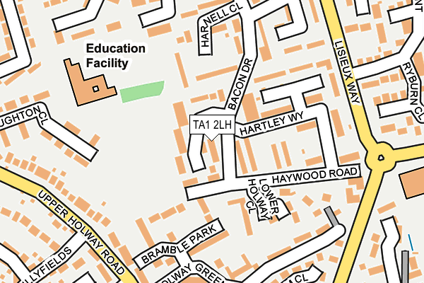 TA1 2LH map - OS OpenMap – Local (Ordnance Survey)