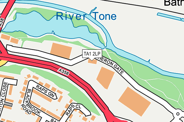 TA1 2LP map - OS OpenMap – Local (Ordnance Survey)