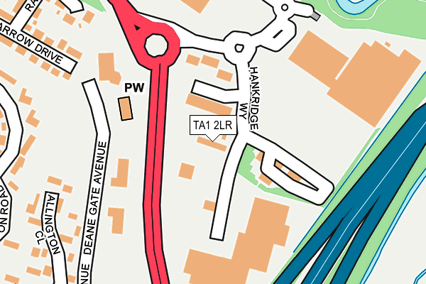 TA1 2LR map - OS OpenMap – Local (Ordnance Survey)