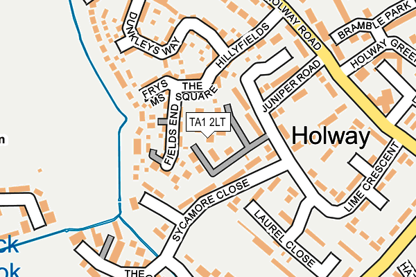 TA1 2LT map - OS OpenMap – Local (Ordnance Survey)