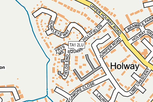 TA1 2LU map - OS OpenMap – Local (Ordnance Survey)