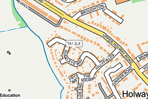 TA1 2LX map - OS OpenMap – Local (Ordnance Survey)