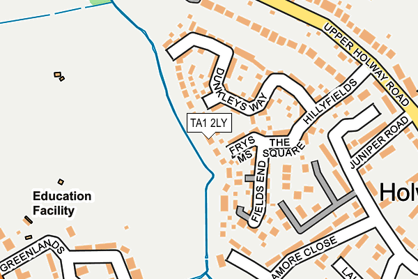 TA1 2LY map - OS OpenMap – Local (Ordnance Survey)