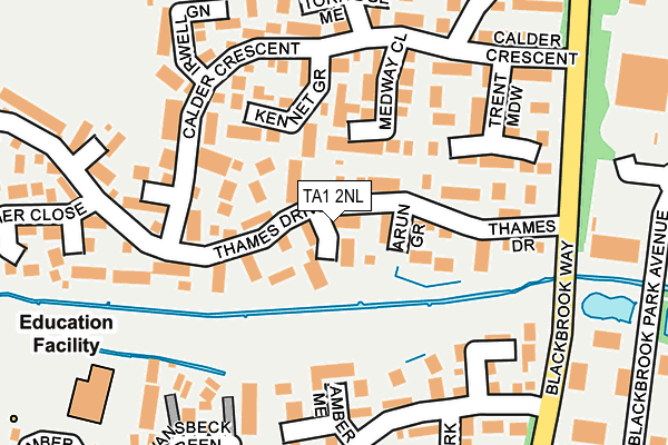 TA1 2NL map - OS OpenMap – Local (Ordnance Survey)
