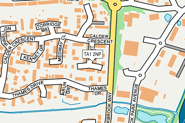 TA1 2NP map - OS OpenMap – Local (Ordnance Survey)