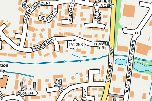 TA1 2NR map - OS OpenMap – Local (Ordnance Survey)