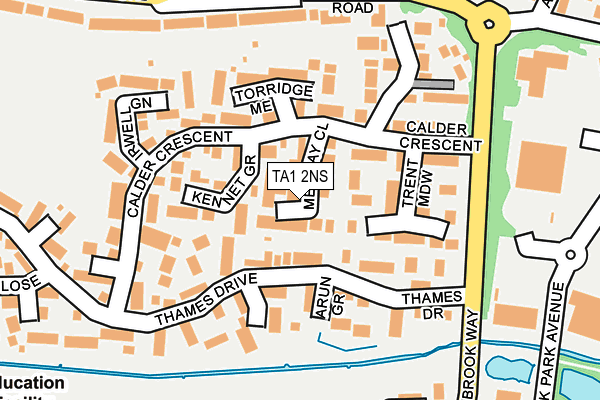 TA1 2NS map - OS OpenMap – Local (Ordnance Survey)