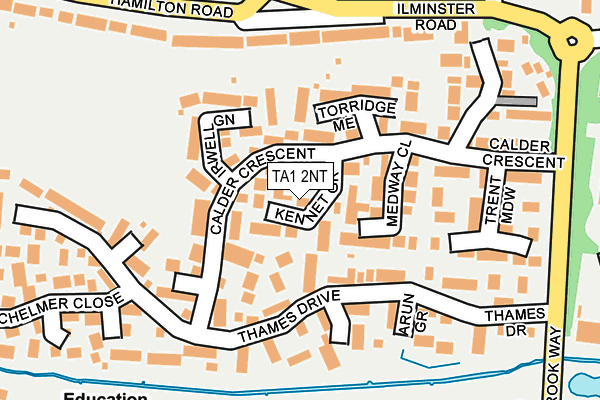 TA1 2NT map - OS OpenMap – Local (Ordnance Survey)