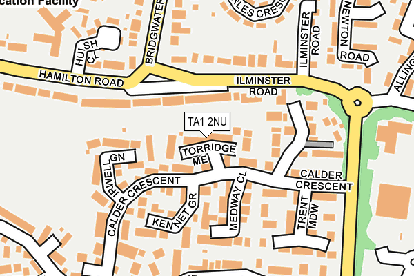 TA1 2NU map - OS OpenMap – Local (Ordnance Survey)