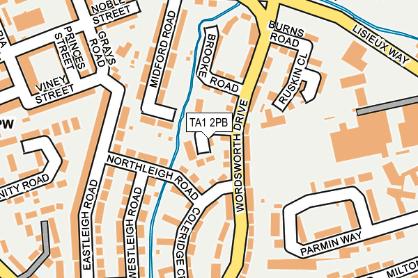 TA1 2PB map - OS OpenMap – Local (Ordnance Survey)