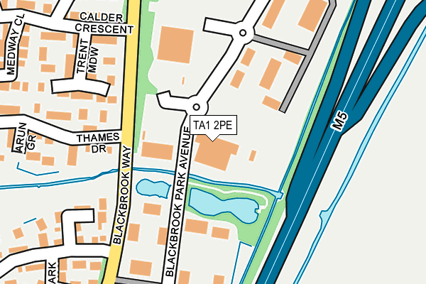TA1 2PE map - OS OpenMap – Local (Ordnance Survey)