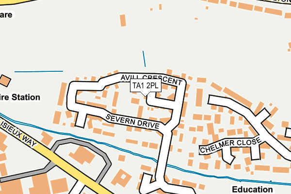 TA1 2PL map - OS OpenMap – Local (Ordnance Survey)