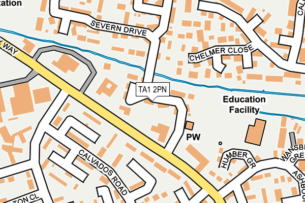 TA1 2PN map - OS OpenMap – Local (Ordnance Survey)