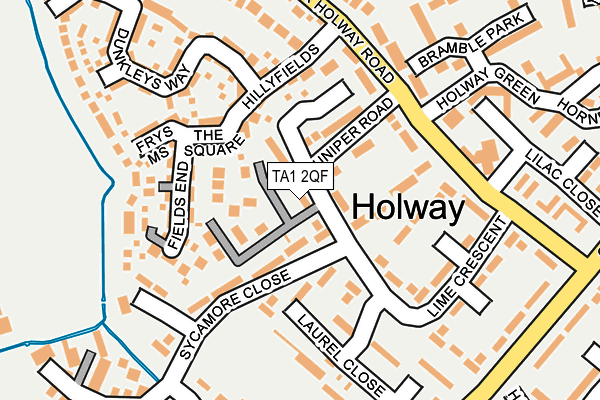 TA1 2QF map - OS OpenMap – Local (Ordnance Survey)