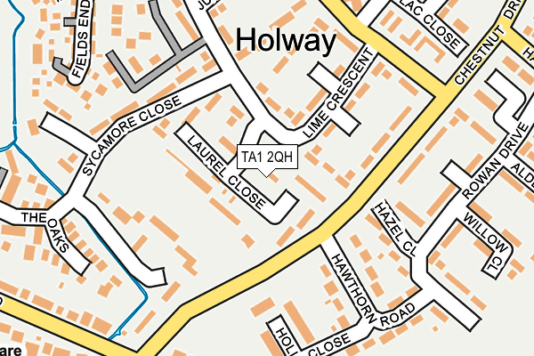 TA1 2QH map - OS OpenMap – Local (Ordnance Survey)