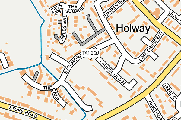 TA1 2QJ map - OS OpenMap – Local (Ordnance Survey)