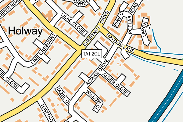 TA1 2QL map - OS OpenMap – Local (Ordnance Survey)