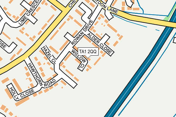 TA1 2QQ map - OS OpenMap – Local (Ordnance Survey)