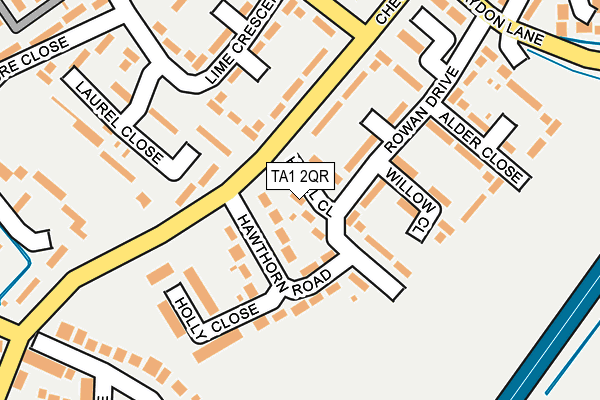TA1 2QR map - OS OpenMap – Local (Ordnance Survey)