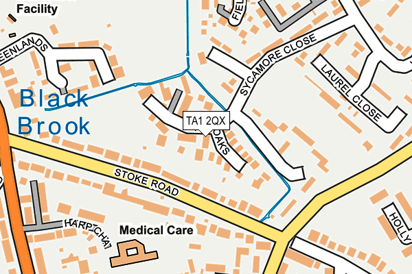 TA1 2QX map - OS OpenMap – Local (Ordnance Survey)